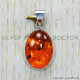 Amber 925 Sterling Silver Pendant (SJWP-759)