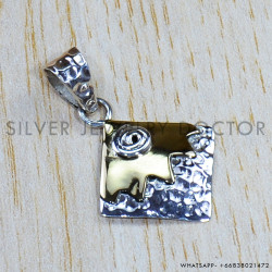 Silver And Brass 925 Sterling Silver Pendant (SJWP-762) Silver And Brass 925 Sterling Silver Pendant (SJWP-762)