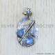 Rainbow Moonstone 925 Sterling Silver Pendant (SJWP-764)