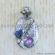 Pink Moonstone 925 Sterling Silver Pendant (SJWP-765)