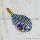 Amethyst 925 Sterling Silver Pendant (SJWP-782)