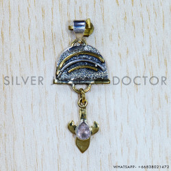 Rose Quartz 925 Sterling Silver Pendant (SJWP-783)