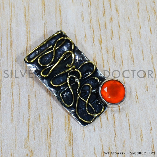 Carnelian 925 Sterling Silver Pendant (SJWP-790)
