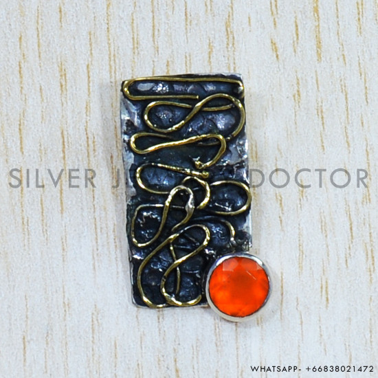 Carnelian 925 Sterling Silver Pendant (SJWP-790)