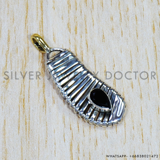 Smoky Quartz 925 Sterling Silver Pendant (SJWP-792)