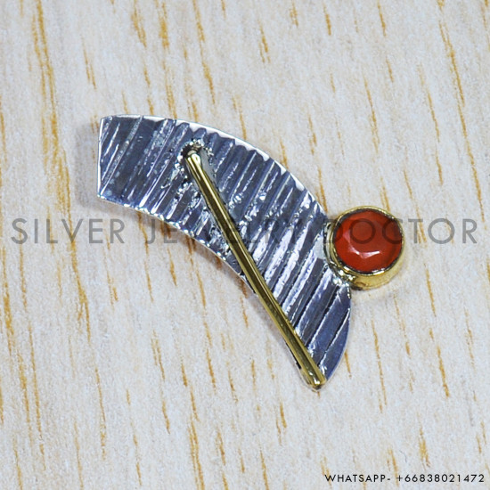 Carnelian 925 Sterling Silver Pendant (SJWP-796)