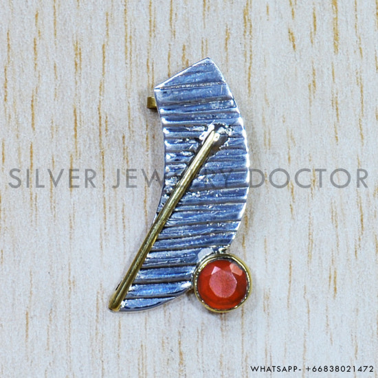 Carnelian 925 Sterling Silver Pendant (SJWP-796)