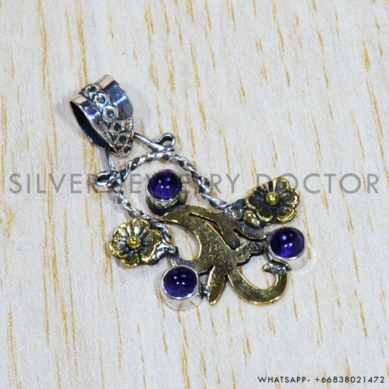 Amethyst 925 Sterling Silver Pendant (SJWP-800)