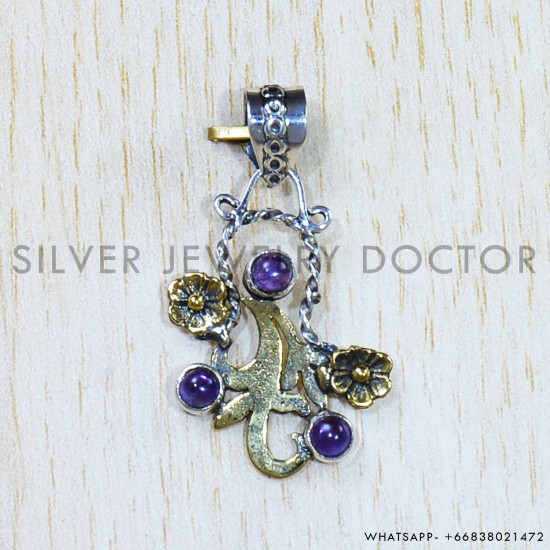 Amethyst 925 Sterling Silver Pendant (SJWP-800)