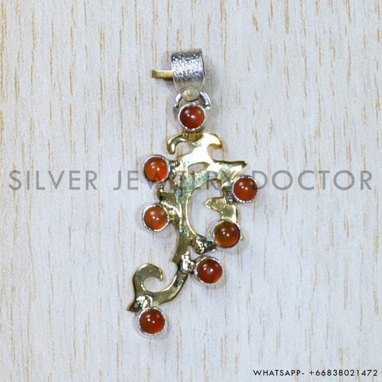 Carnelian 925 Sterling Silver Pendant (SJWP-801)