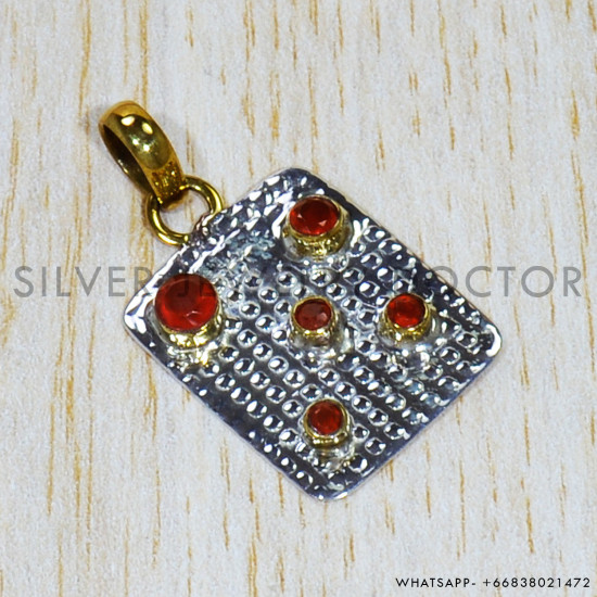 Carnelian 925 Sterling Silver Pendant (SJWP-805)