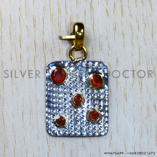 Carnelian 925 Sterling Silver Pendant (SJWP-805)