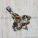 Multi Gemstones 925 Sterling Silver Pendant (SJWP-806)