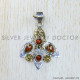 Multi Gemstones 925 Sterling Silver Pendant (SJWP-806)