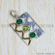 Multi Gemstones 925 Sterling Silver Pendant (SJWP-813)