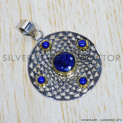 Multi Gemstones 925 Sterling Silver Pendant (SJWP-814)