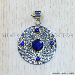 Multi Gemstones 925 Sterling Silver Pendant (SJWP-814)