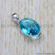Blue Topaz 925 Sterling Silver Pendant (SJWP-825) Blue Topaz 925 Sterling Silver Pendant (SJWP-825)