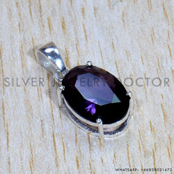 Amethyst 925 Sterling Silver Pendant (SJWP-827)