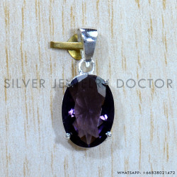 Amethyst 925 Sterling Silver Pendant (SJWP-827)
