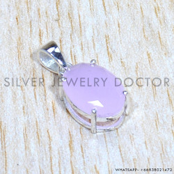 Rose Quartz 925 Sterling Silver Pendant (SJWP-830) Rose Quartz 925 Sterling Silver Pendant (SJWP-830)