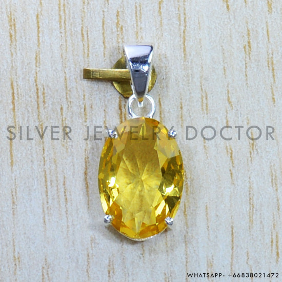 Citrine 925 Sterling Silver Pendant (SJWP-831) Citrine 925 Sterling Silver Pendant (SJWP-831)