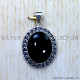 Black Onyx 925 Sterling Silver Pendant (SJWP-839)