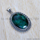 Emerald 925 Sterling Silver Pendant (SJWP-841) Emerald 925 Sterling Silver Pendant (SJWP-841)