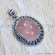 Rose Quartz 925 Sterling Silver Pendant (SJWP-846) Rose Quartz 925 Sterling Silver Pendant (SJWP-846)