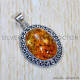 Amber 925 Sterling Silver Pendant (SJWP-850) Amber 925 Sterling Silver Pendant (SJWP-850)