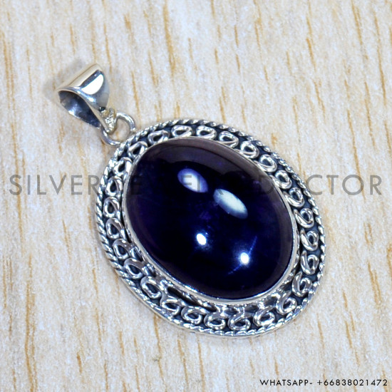 Amethyst 925 Sterling Silver Pendant (SJWP-851) Amethyst 925 Sterling Silver Pendant (SJWP-851)