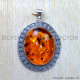 Amber 925 Sterling Silver Pendant (SJWP-855) Amber 925 Sterling Silver Pendant (SJWP-855)
