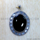 Black Onyx 925 Sterling Silver Pendant (SJWP-859)