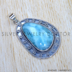 Larimar 925 Sterling Silver Pendant (SJWP-865) Larimar 925 Sterling Silver Pendant (SJWP-865)
