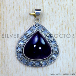 Amethyst 925 Sterling Silver Pendant (SJWP-870)