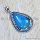 Blue Chacedony 925 Sterling Silver Pendant (SJWP-875) Blue Chacedony 925 Sterling Silver Pendant (SJWP-875)