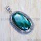 Emerald 925 Sterling Silver Pendant (SJWP-883) Emerald 925 Sterling Silver Pendant (SJWP-883)