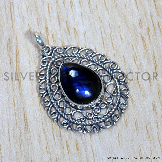 Labradorite 925 Sterling Silver Pendant (SJWP-887) Labradorite 925 Sterling Silver Pendant (SJWP-887)