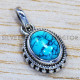 Turquoise 925 Sterling Silver Pendant (SJWP-90) Turquoise 925 Sterling Silver Pendant (SJWP-90)