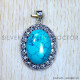 Turquoise 925 Sterling Silver Pendant (SJWP-901) Turquoise 925 Sterling Silver Pendant (SJWP-901)