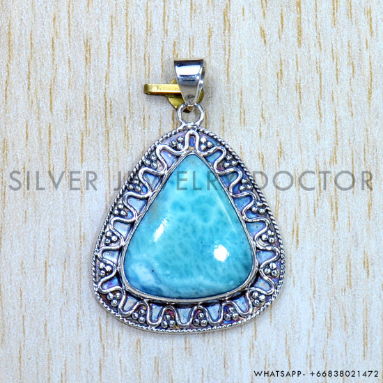 Larimar 925 Sterling Silver Pendant (SJWP-903) Larimar 925 Sterling Silver Pendant (SJWP-903)