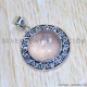 Rose Quartz 925 Sterling Silver Pendant (SJWP-904) Rose Quartz 925 Sterling Silver Pendant (SJWP-904)