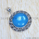 Blue Chacedony 925 Sterling Silver Pendant (SJWP-905) Blue Chacedony 925 Sterling Silver Pendant (SJWP-905)