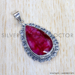 Ruby 925 Sterling Silver Pendant (SJWP-928)