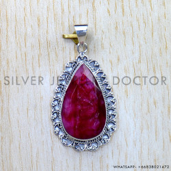 Ruby 925 Sterling Silver Pendant (SJWP-928)