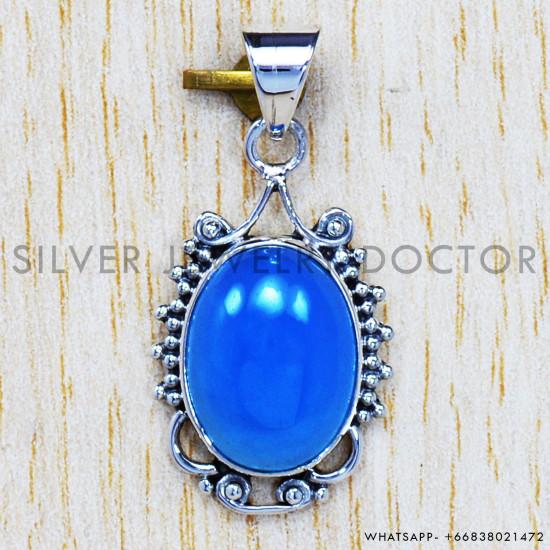 Chalcedony 925 Sterling Silver Pendant (SJWP-93) Chalcedony 925 Sterling Silver Pendant (SJWP-93)