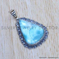 Larimar 925 Sterling Silver Pendant (SJWP-943) Larimar 925 Sterling Silver Pendant (SJWP-943)