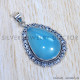 Blue Chacedony 925 Sterling Silver Pendant (SJWP-946)