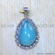 Blue Chacedony 925 Sterling Silver Pendant (SJWP-946)