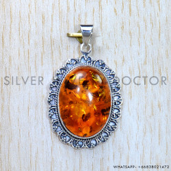 Amber 925 Sterling Silver Pendant (SJWP-950)